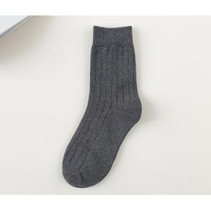 Plain Color Thermal Trendy Mens Socks Cotton Comfortable Knitting For Business
