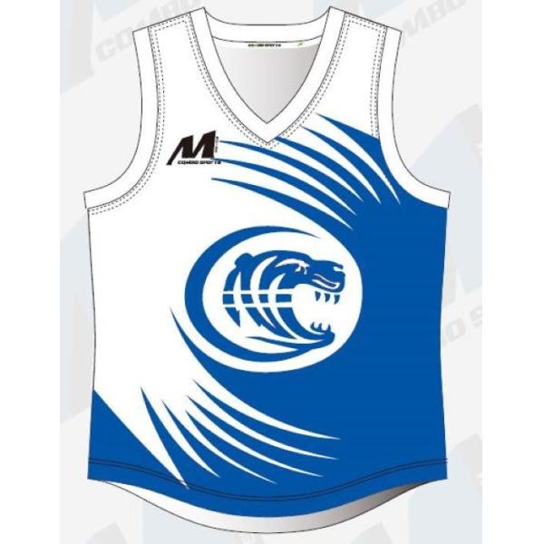 Quality Custom Sleeveless Personalised Afl Guernsey , BSCI 300gsm Mens Tank Singlets wholesale