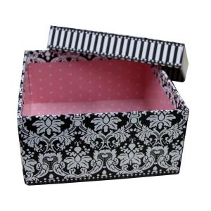 Custom design top base two piece keepsake packing paper box with matt finish
