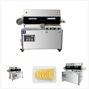 Industrial Vacuum Tray Sealing Machine Modified Atmosphere For Vegetable / Fruit