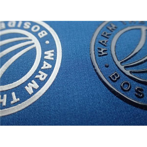 Quality Screen Printing Silicon Heat Transfer Clothing Labels With Shiny Color Surface Brand Logo wholesale