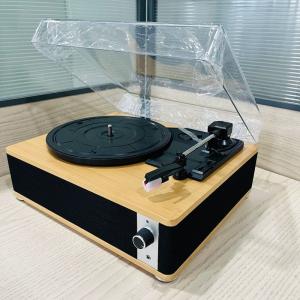 Cheap Vintage Vinyl Bluetooth Speaker Retro Design 3 Speed Record Player Speaker With Dust Cover for sale