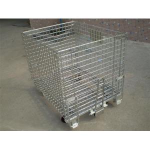 Cheap Wire Containers With Pulls In Head &amp; End, 4 Wheels On Bottom for sale