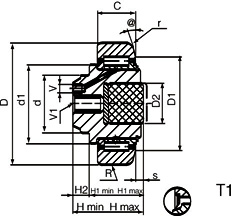 Cheap Bearings for Material Handling System: Adjustable Combined Bearings with Plastic Axial Roller AWD966(f) for sale