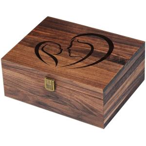 China Walnut Souvenir Wooden Packaging Box With Latch And Lid on sale