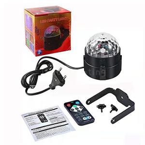 IR Remote Control USB RGB Strobe Rotation LED Crystal Magic Ball light for Party