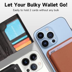 PU Leather Phone MagSafe Wallet Stand For IPhone And Samsung