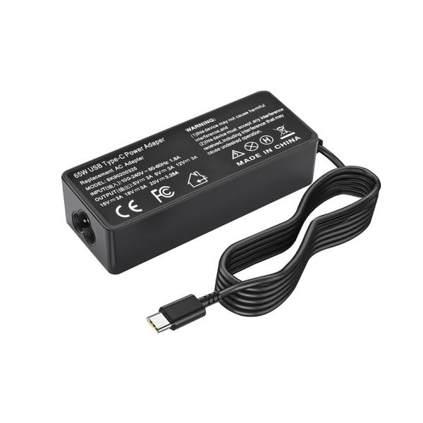 65W Desktop Power Supply Adapter Computer Charger With Type C Charging Wire