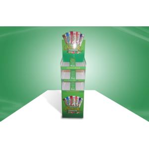 Recycled Cardboard Free Standing Display Unit With Three Shelf Promoting Snacks