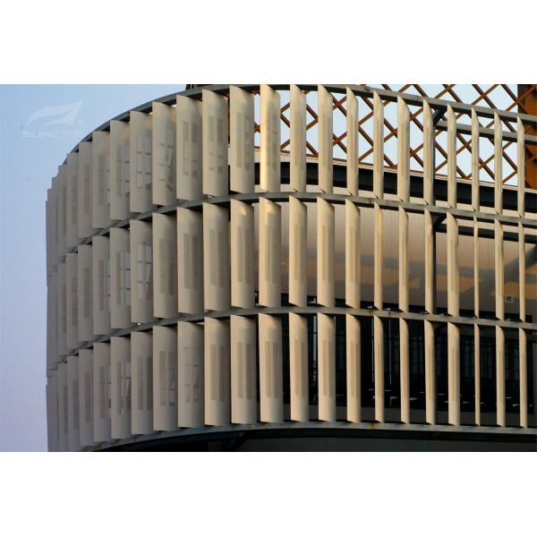 Quality Polyester Coating Weatherproof Louvres System Anodization Woodgrain Vertical wholesale