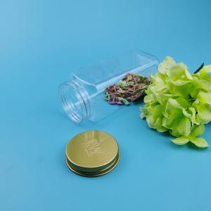 320ml Square Plastic Jars With Lids Candy Cookie Nuts Packaging