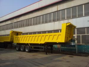 Cheap Sinotruk Howo 40-60t Semi Dump Trailer With Side Guard And Electrical Opening Top Cover for sale