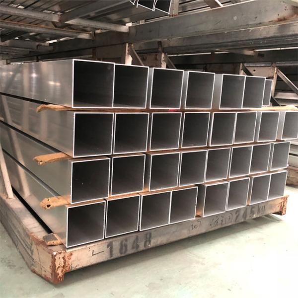 6063-T6 6061 Aluminum Square Tubing 1.5" 3" Alloy Internal Threaded For Sliding Door Track