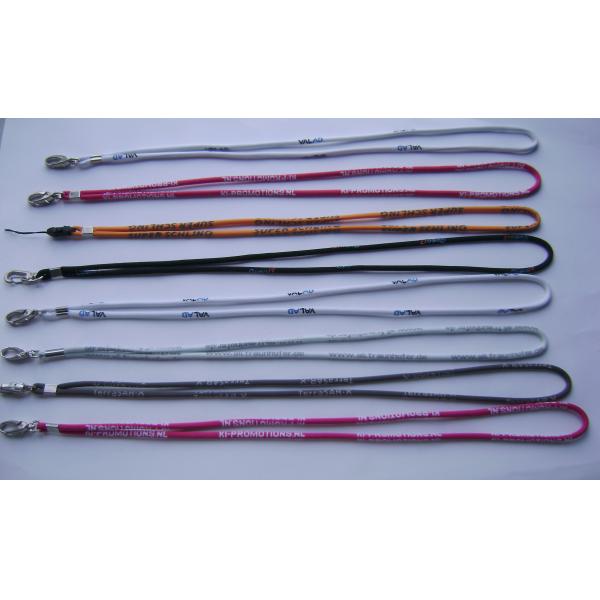 Custom Recycled Lanyards , White Logo Event Staff Lanyards Printing