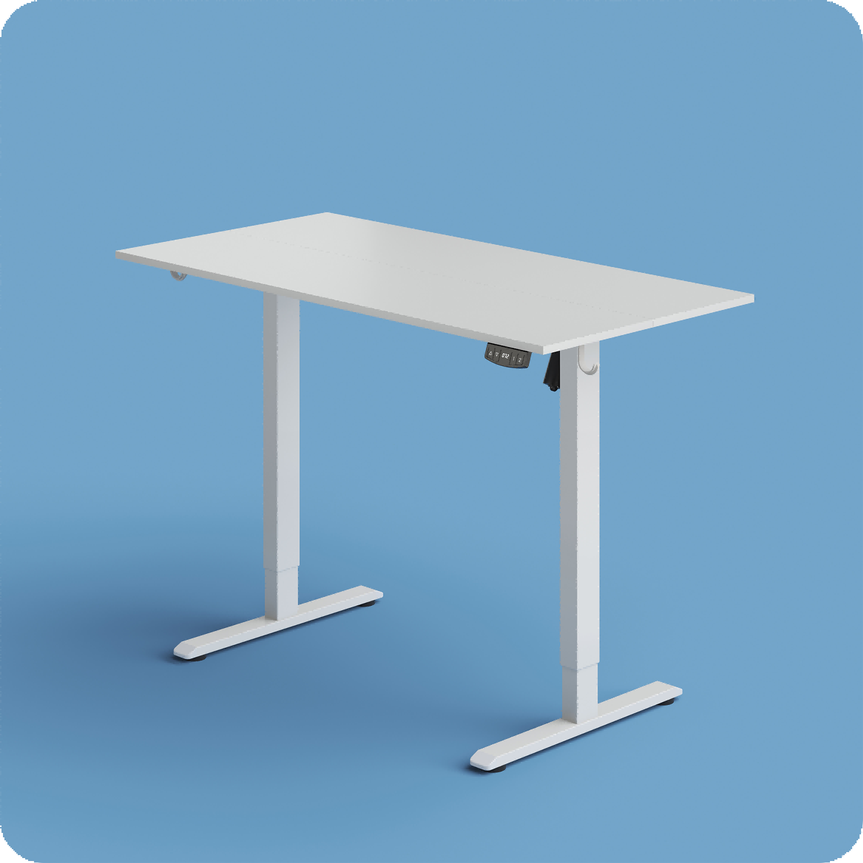 1.6/1.4/1.2/1m Electric Standing Desk With Hooks Smart Vertical Space Utilizatio