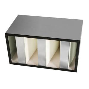 Air Handling Unit Deep Pleat Air Filter V Bank 610*610*292mm