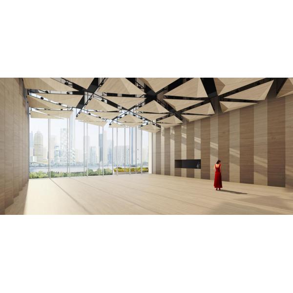 3D Triangle 2/2/0.5mm Ceiling Tiles NANO Microperforated Sound Absorption