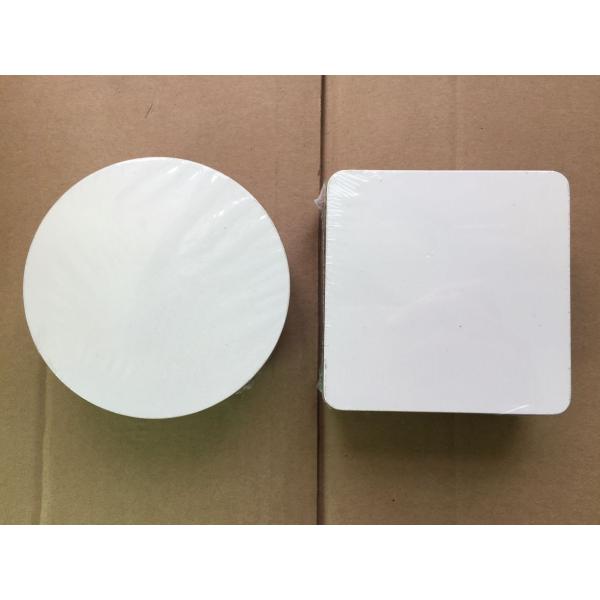 3.75‘’ Blank MDF Coasters with Cork Back for DYE Sublimation use, shrink wrap