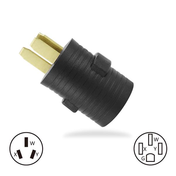 20A Rated Current NEMA 14-30P to 10-50R 30 Amp Male Plug to 50 Amp Female Receptacle Adapter for Generator Welder Dryer