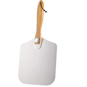 Cheap 12&quot;*14&quot;*25'' Bandejas De Pasapalos De Piedra Aluminum Metal Pizza Peel Foldable Wood Handle Pizza Scoop Foldable for sale