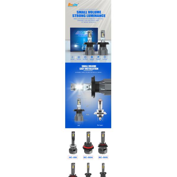 Adjustable H4 9003 Led Headlight Bulb With Fan 8000Lm Dual Color