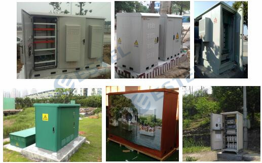 OEM 1000mm Height DC48V Fan Outdoor Electrical Cabinet