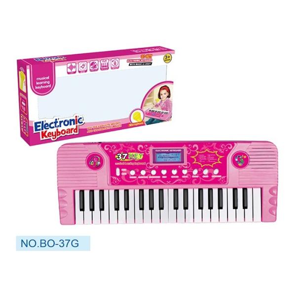 Quality Pink Children's Electronic Piano Keyboard With Microphone Battery Operated wholesale