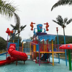 Oxidation Resistant Aquatic Playground Equipment With Open Straight Water Slide