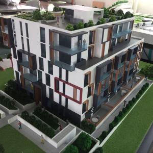 New design architectural physical model with lighting for property marketing and