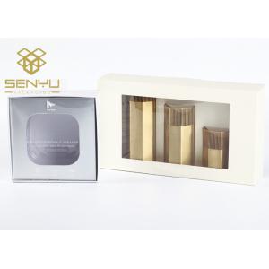 Square 350g Paper Packaging Box With Clear Window Matt Lamination Surface