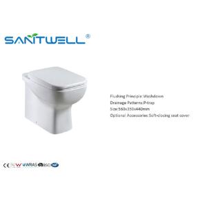 American market WC Wall Faced Toilet , P trap Washdown Dual Flush Two piece