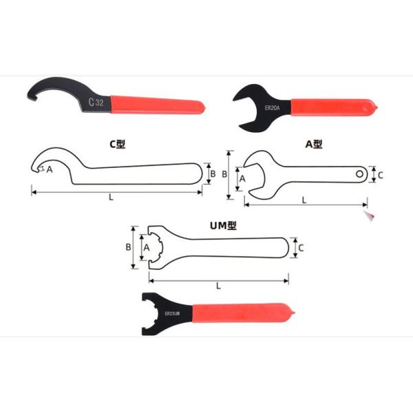 ER COLLET SPANNER Torque ER Collet Wrench CNC Machining Spanner Nut Wrench