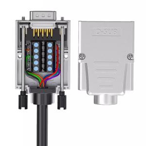 Cheap Metal Case DB9 D Sub 9 Pin RS232 Serial Port Connectors to Terminal Blocks Adapter Up to 10A for sale