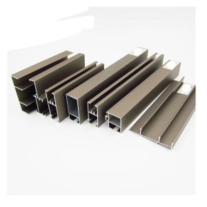 6063 T5 Champagne Anodized Aluminum Window Profiles ISO9001 Approval