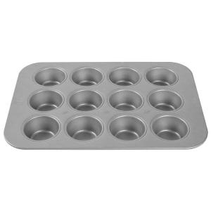 RK Bakeware China-12 Compartment Fluted 1.5mm Muffin Baking Pan Glazed