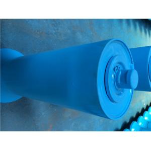 Blue Self Aligning Conveyor Guide Roller Buffer 219mm Diameter