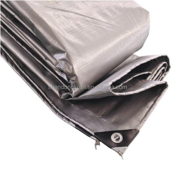 Silver Gray PE Tarpaulin Moisture-proof Dust Proof Sunlight Rainproof Sturdy and