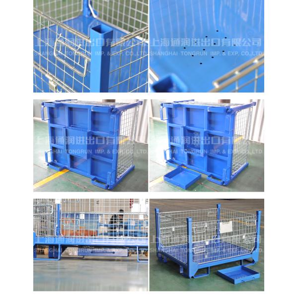 Torin LK48 Folding Semi Open Steel Wire Cage Wire Mesh Pallet Container Metal Pallet