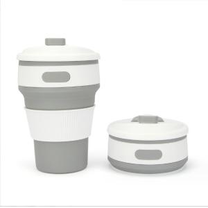 Convenient 350ml Foldable Silicone Coffee Cup for Presents and Outdoor