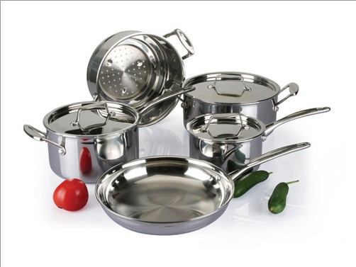 5Pcs 3-ply stainless steel cookware set SHCY-3009