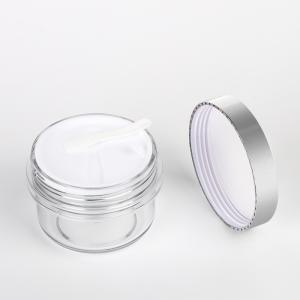 50ml Empty Plastic Jars With Lids , Transparent Plastic Beauty Containers