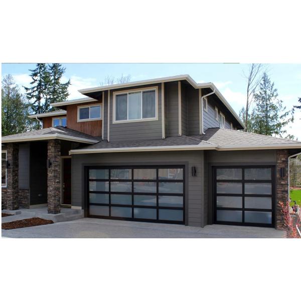 Remote Controlled Overhead Sectional Garage Door Automatic Electric Aluminum