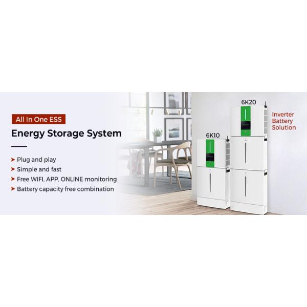 All In One 20kwh Solar Storage Batteries Integrated BMS Wall Mounted