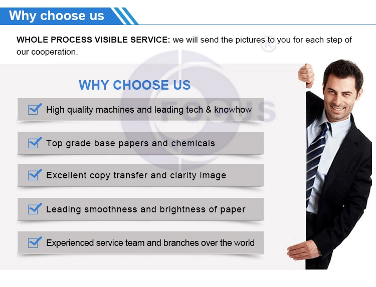 Focus Brand Thermal Paper Jumbo Roll; Blue Imaging Black Imaging45GSM/48GSM/55GSM/58GSM/60GSM/65GSM/70GSM/80 GSM