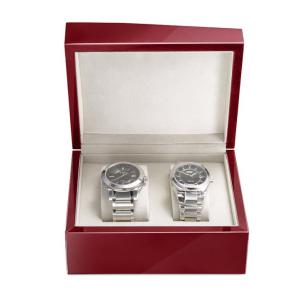 Cheap 2 Slots Wooden Watch Collection Box Wood Watch Box Case With Lacquer Finish for sale