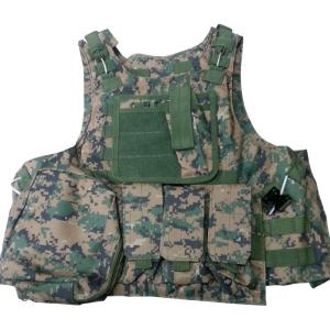 Protective Military Combat Vest With Three / Four Pouches And Chest Protector