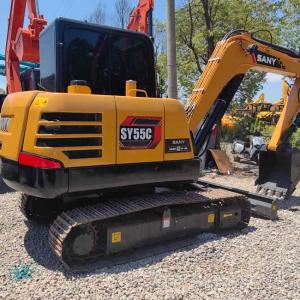 5.5tons 0.1m3 Bucket Capacity SANY Used Little Crawler Excavator SY55C