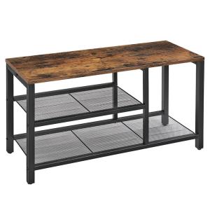 Shoe Bench for Boots, Shoe Rack with Tall Compartment, Shoe Rack, Particleboard