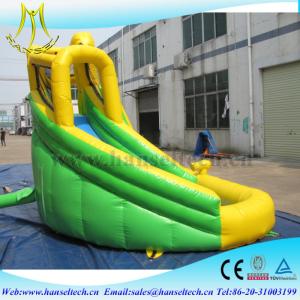 Hansel PVC material kids water park games inflatable bouncers with water slide
