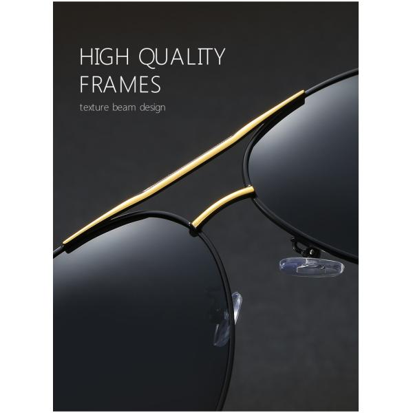 Memory Mens Metal Frame Sunglasses Spring Leg Fashion Polarized